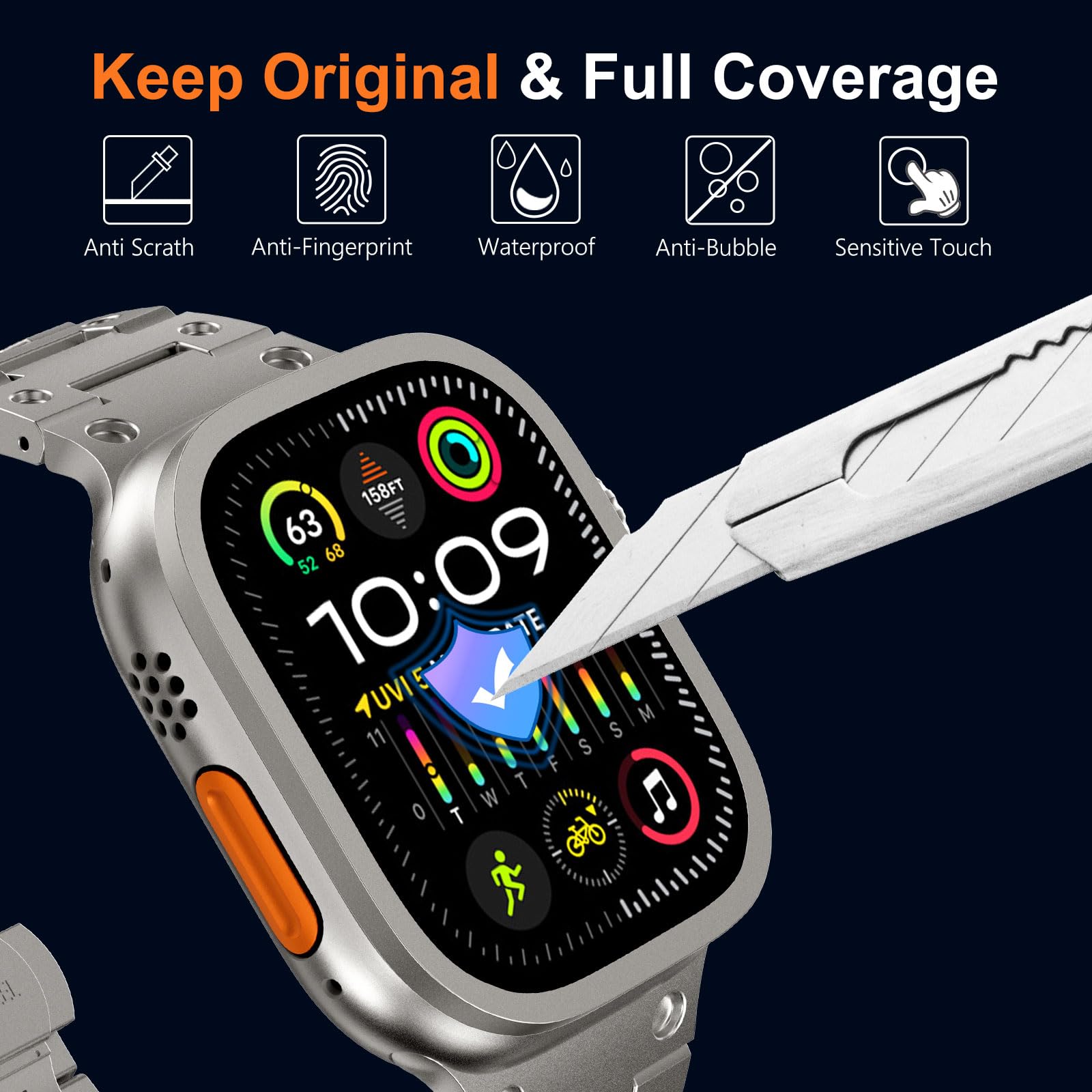 Tempered Glass for Apple Watch - Smartwatch Screen Film ulasan dan harga