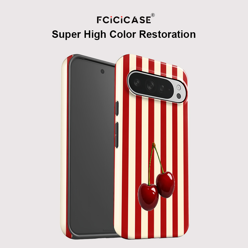 Fcicicase Cherry Stripe Patter - Google Pixel 9 ulasan dan harga